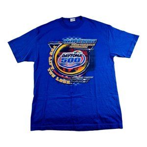 Vintage Nascar 2007 Daytona 500 Blue Graphic T-Shirt